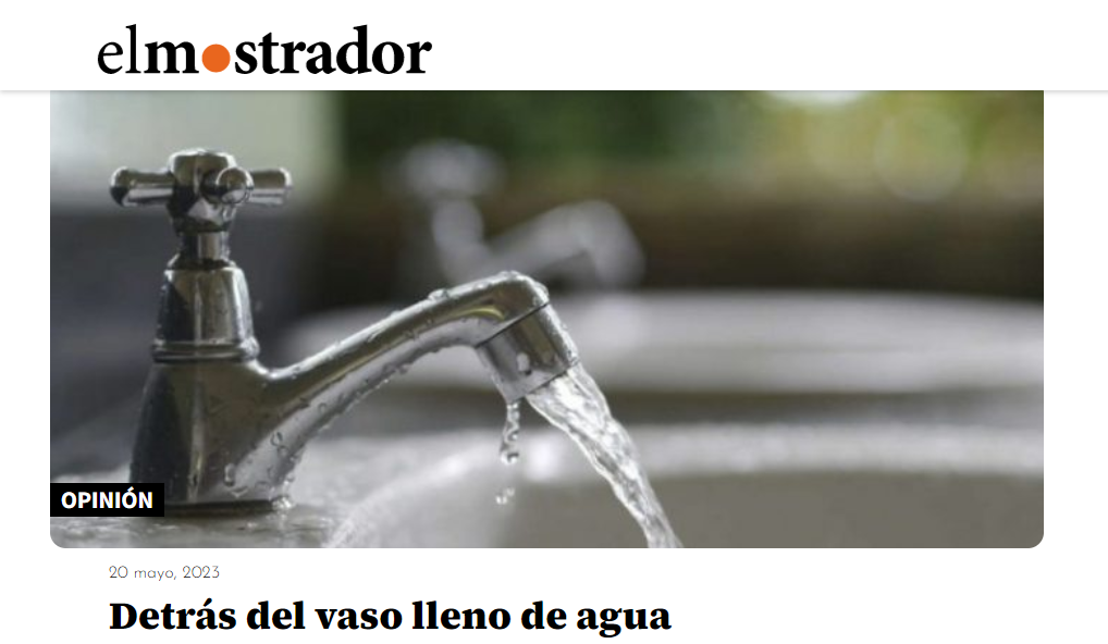 Luis Baertl | Detrás del vaso lleno de agua (Diario El Mostrador)